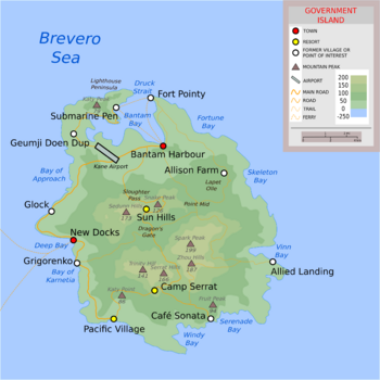 Topographic map of Government Island
