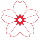 Pelinai's state emblem, featuring the cherry blossom.