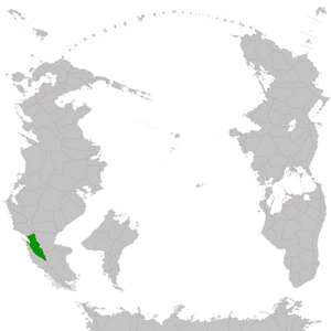 Location of Prydon (dark green)